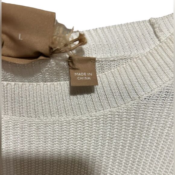 REVOLVE BOSS Fittina Crewneck Striped Ribbed Sweater in Black White - Picture 5 of 6